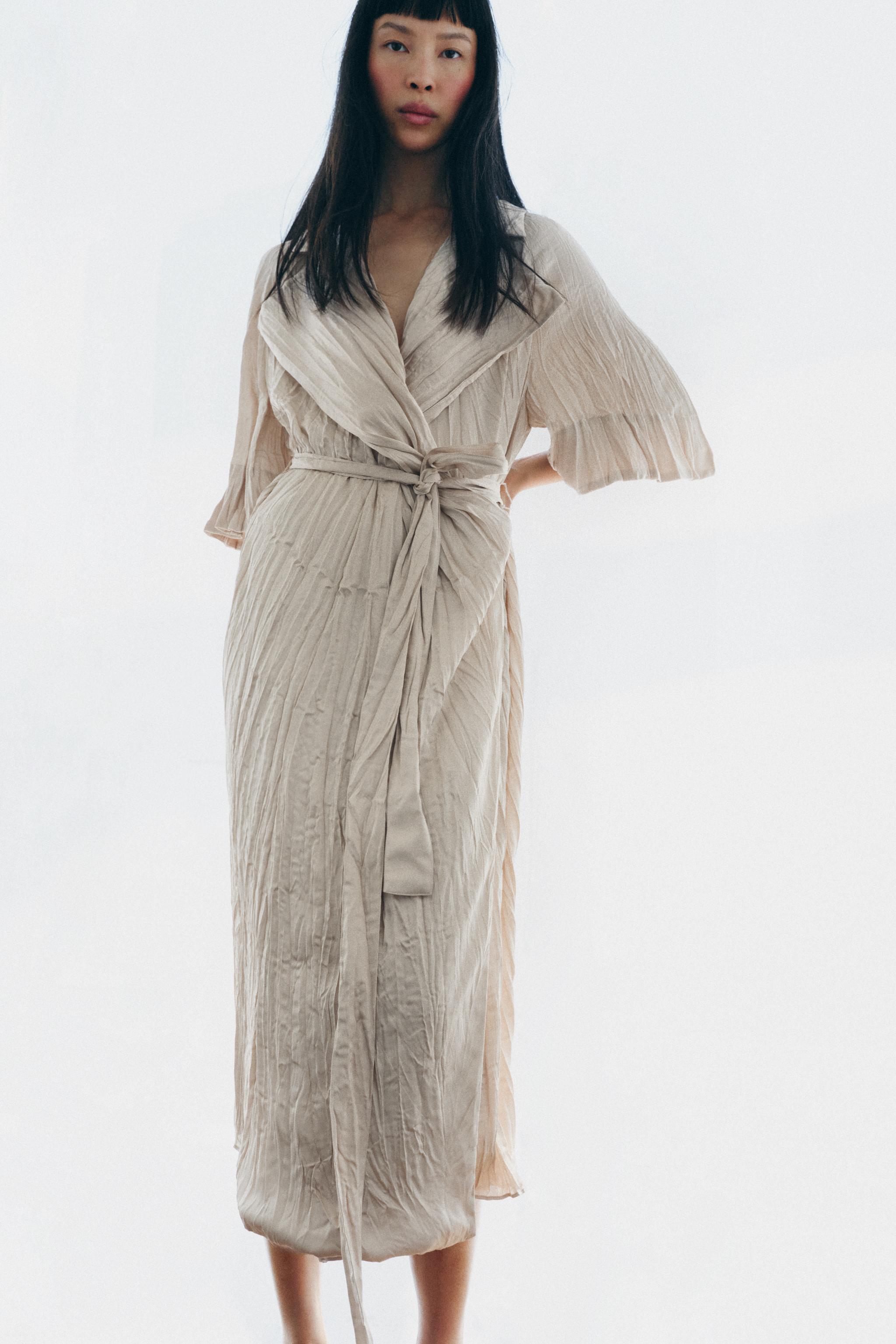 ZW COLLECTION PLEATED BELTED DRESS